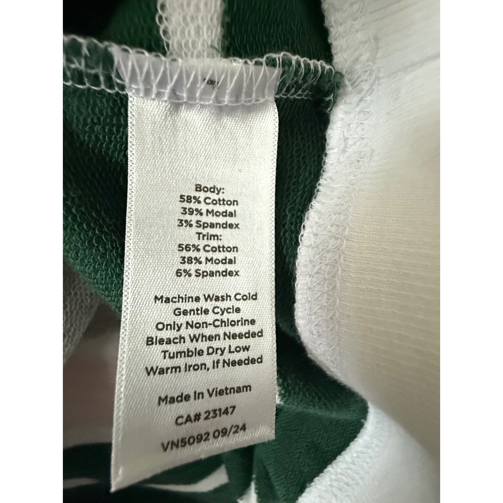 Women's Talbots Quarter Zip Striped Sweatshirt UPF 50+ Long Sleeve Size Medium - Picture 12 of 13